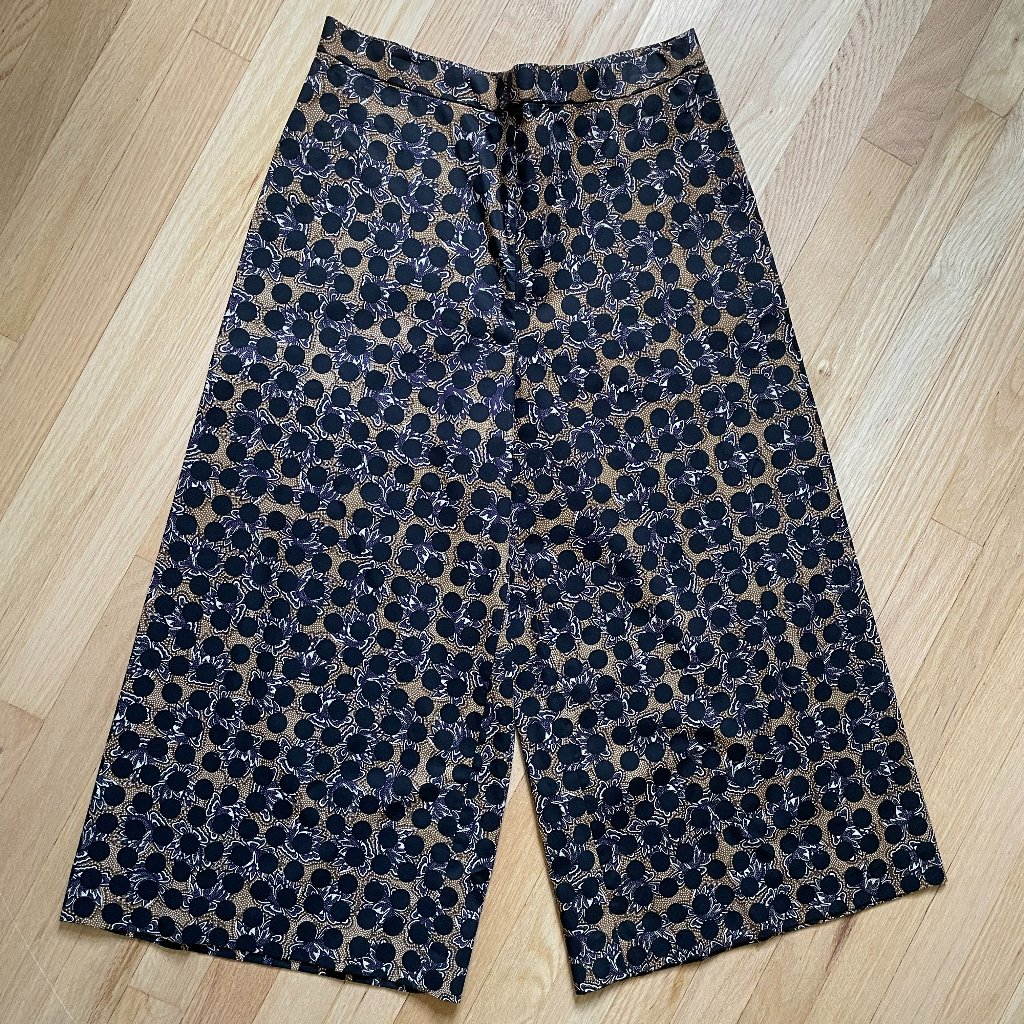 Polka Dots Print Wide Leg Pants